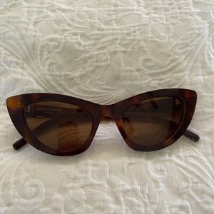 Saint Laurent Lilly Cat Eye Tortoise Sunglasses
